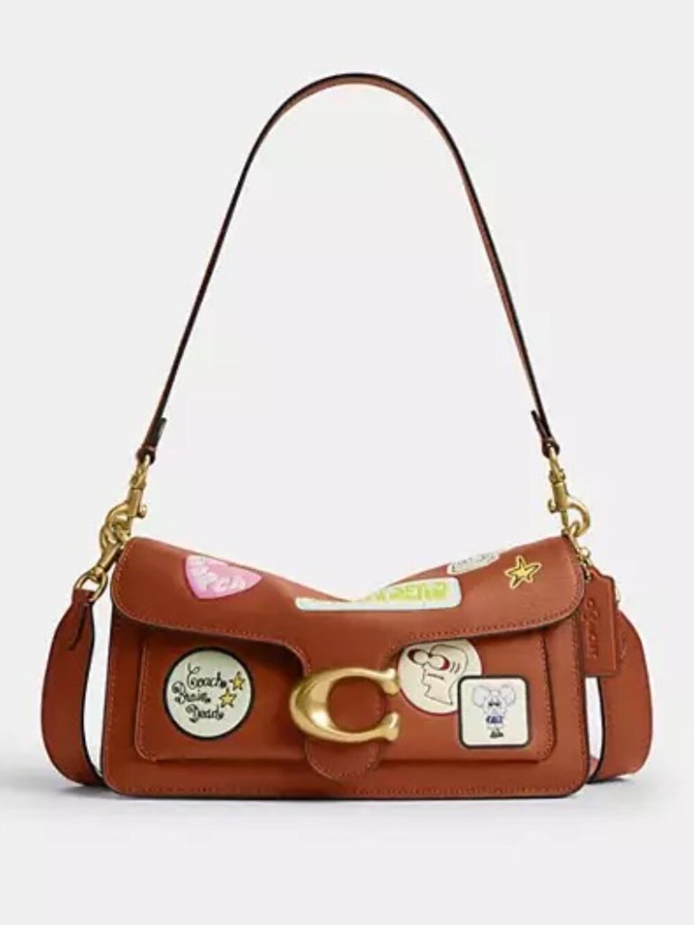 Coach x Brain Dead Soft Tabby Shoulder Bag 26 With Patches
